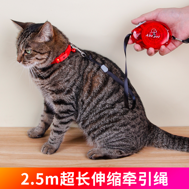 牵引绳2.5米项圈防挣脱遛狗遛猫