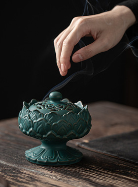 宝莲灯复古香薰炉盘香炉摆件