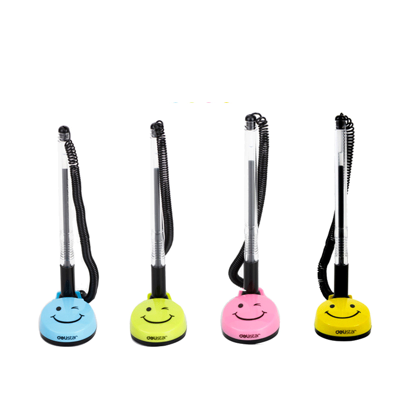 得力台笔防丢笔银行医院前台专用