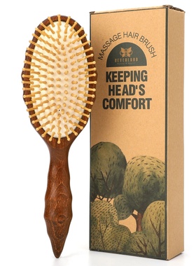NEVERLAND Natural Bamboo Bristles Massage Brush, Soft Cushi
