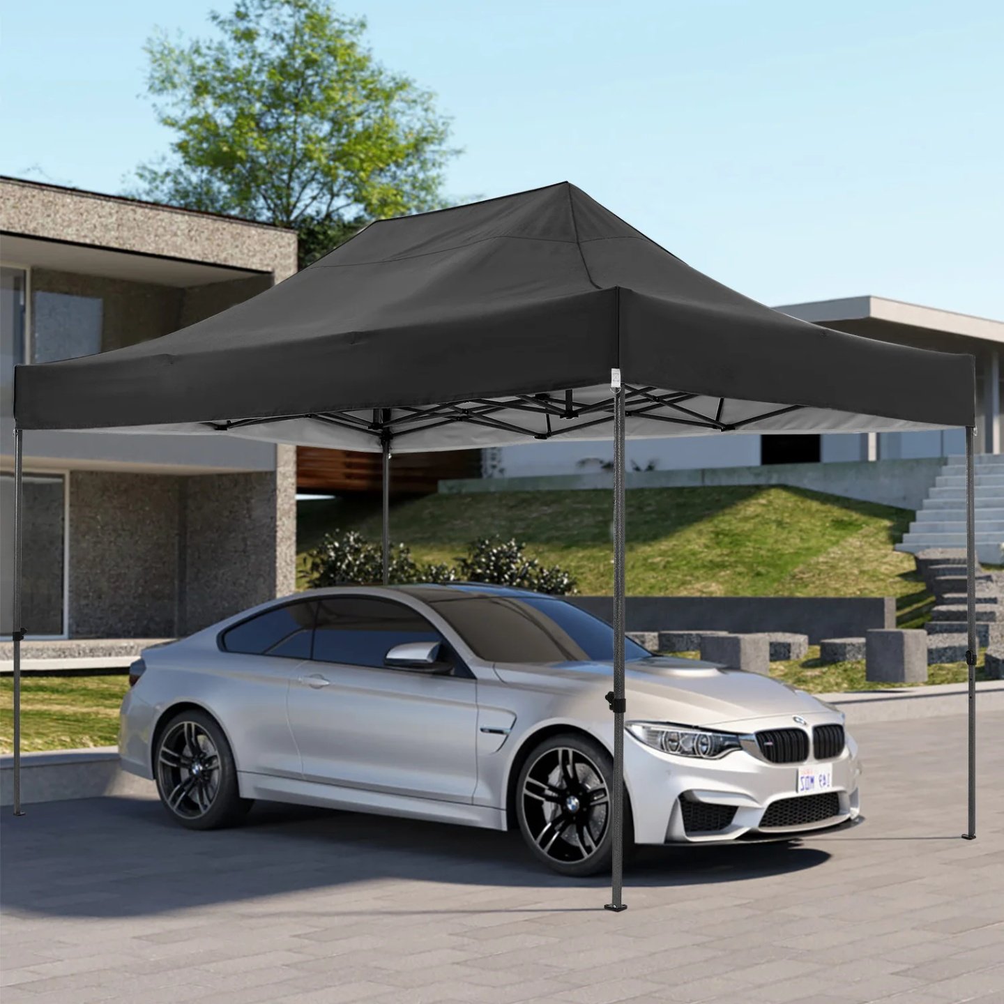 10x15 Heavy Duty Pop up Canopy Tent with 4 sidewalls Commer