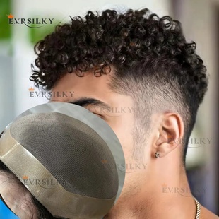 Blonde Lace 15mm Mono Fine Black Toupee Man Afro 20mm 18mm