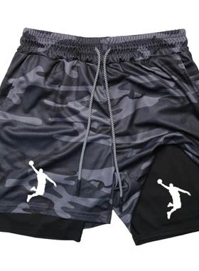 New Basketball Sport Short Double-decker fitness Bottoms gym