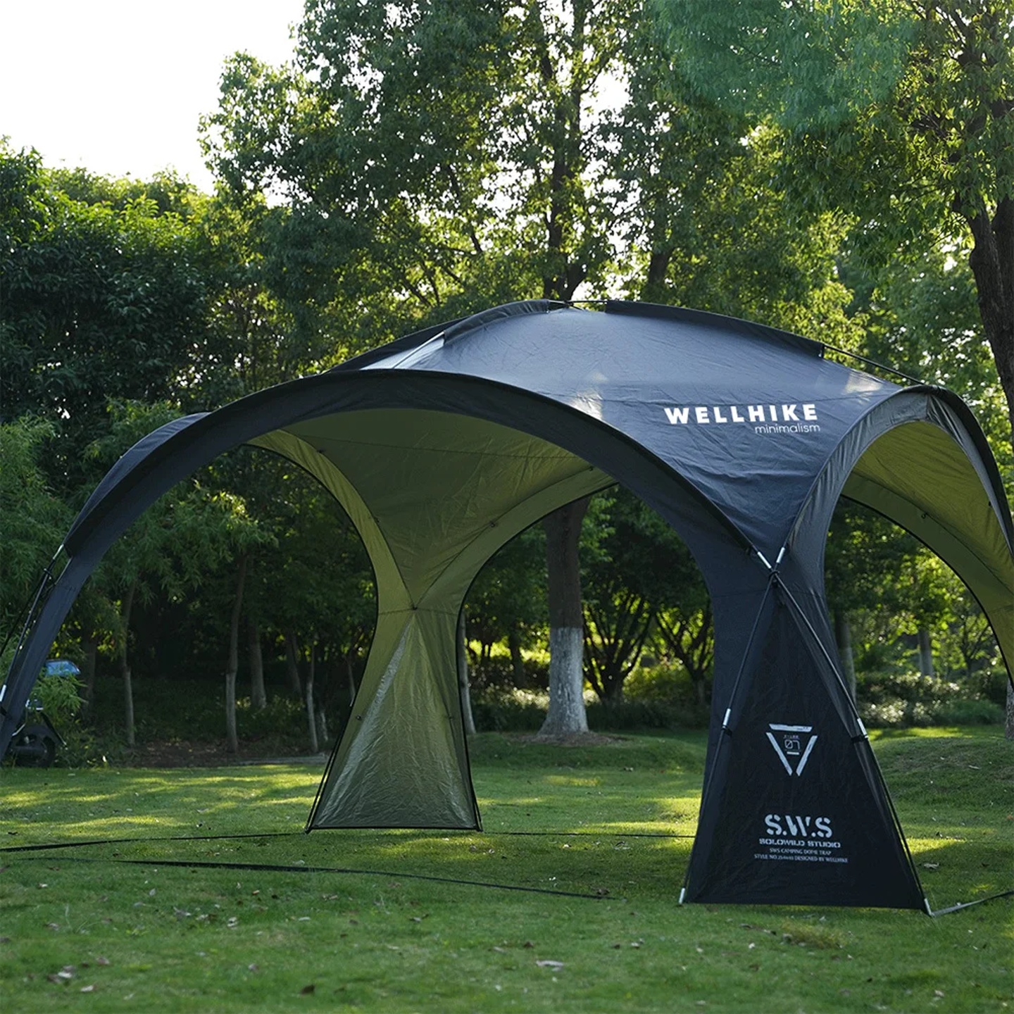 Silver Coated Outdoor Canopy Rainproof Camping Dome Tent PU