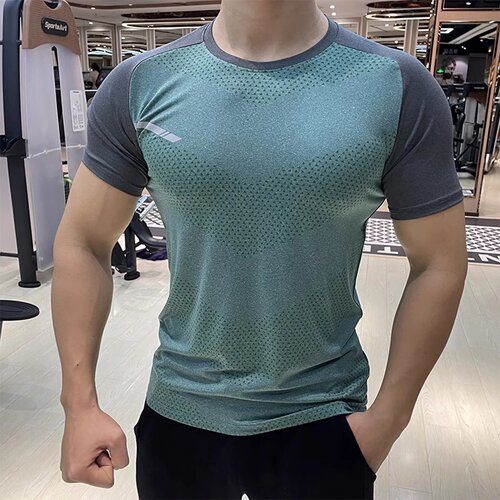 Men Short Sleeve Running Shirt Sports Outdoor Jogging Tops