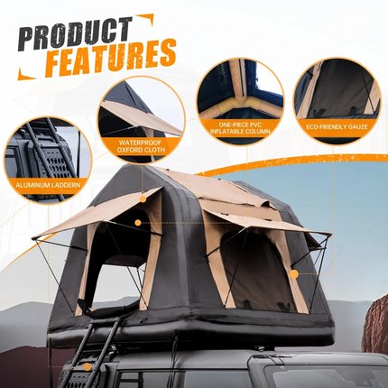 Quick Setup Design 4x4 Offroad Car Roof Top Tent Amphibious