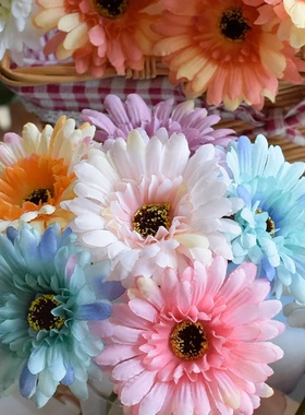 6pcs Artificial Silk Gerbera Flowers Bouquet Wedding Home v