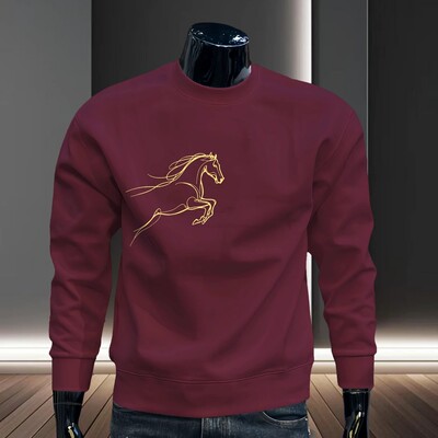 Personality trendy heavyweight crewneck sweatshirt