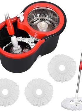360° Spin Mop Bucket Sets with Wring System in 3 Microfiber