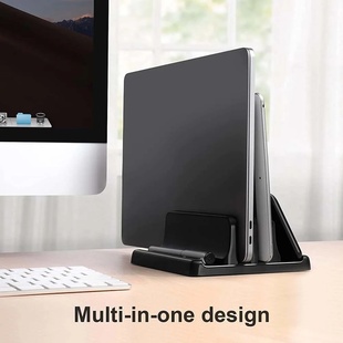 Dual-Slot Adjustable Vertical Laptop Stand Holder Adjustabl
