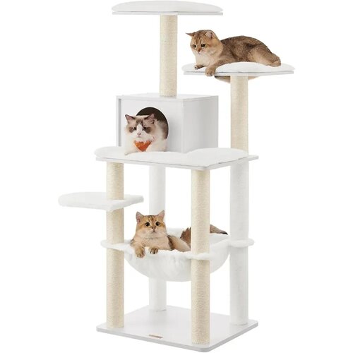 Cat Tree, Modern Cat Tower for Indoor Cats, Multi-Level Cat