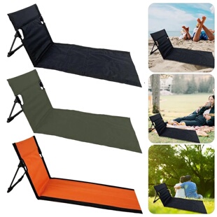 Outdoor Beach Chair Portable Folding Floor Seat with Backre