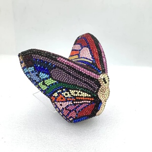 Lady Butterfly Rhinestones Evening Clutch Purse Wedding Par
