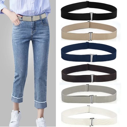 Adjustable Stretch Elastic Waist Band Invisible Belts Buckle