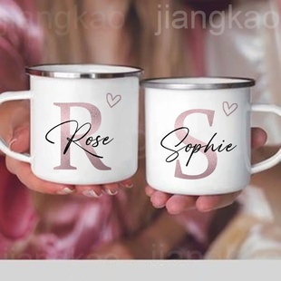 Personalized Mug Heart Initial with Name Coffee Cup Custom