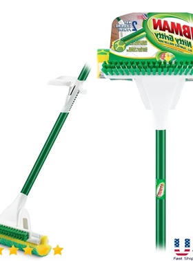 Nitty Gritty Roller Sponge Mop with Scrub Brush Easy Wring