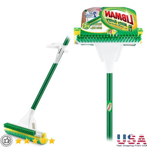 Nitty Gritty Roller Sponge Mop with Scrub Brush Easy Wring