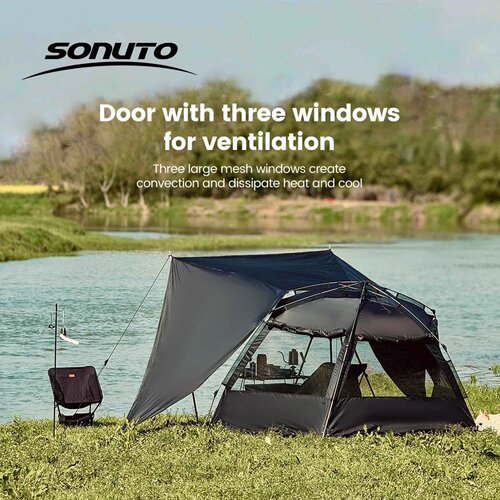 Sonuto Outdoor 3-4P One-Touch Camping Tent Quick Automatic