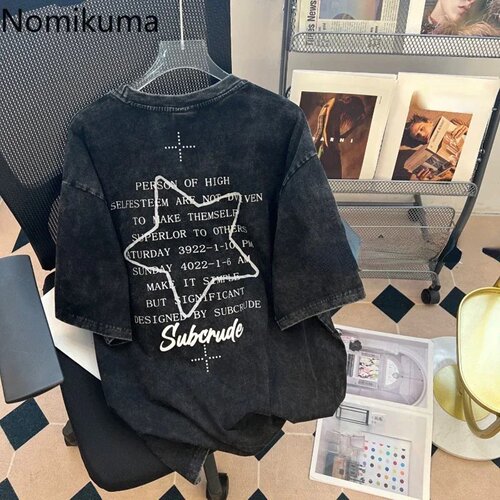 Vintage Tshirts Women's Clothing Star Print Short Sleeve O