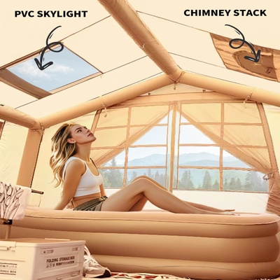 Inflatable Tents for Camping, 8 Person Tent with TPU Skylig