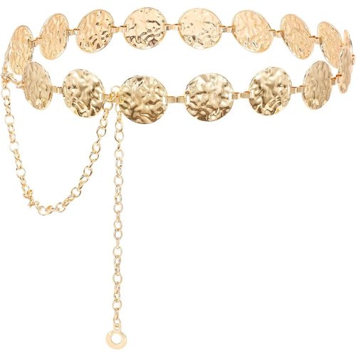 Metal Gold/Silver Chain Belt for Women Dress Jeans Moon Sun