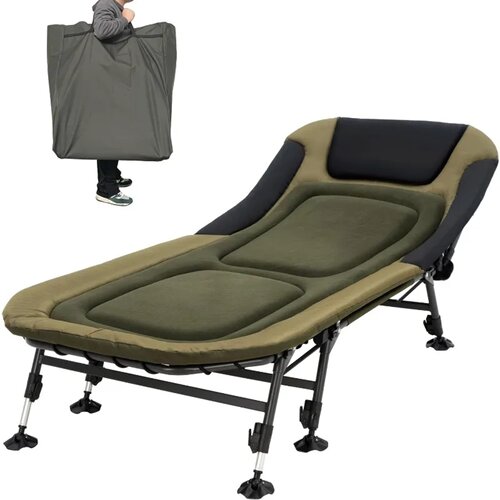 XXL Camping Cots for Adults, Folding Bed with Soft Padded
