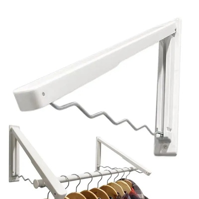 Wall Mounted Clothes Rack Punch Free Foldable Drying Rack 2