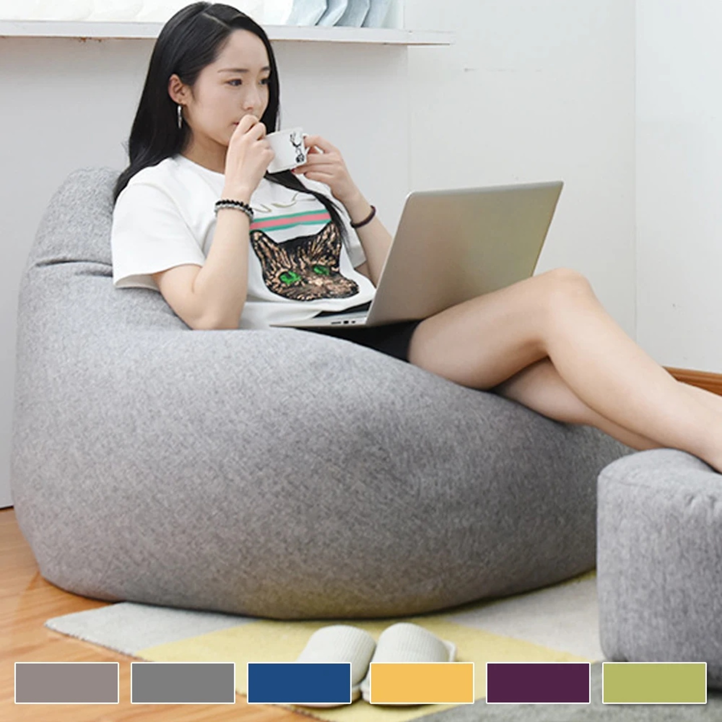 Large Bean Bag Chair Sofa Cover Comfortable Outdoor Lazy Se