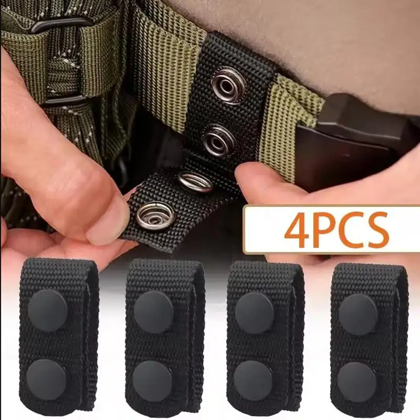 4Pcs Multi Functional Tactical Belt Double Nylon Buckle Por