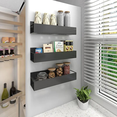Refrigerator Magnetic Shelf Spice Sundry Side Storage Rack
