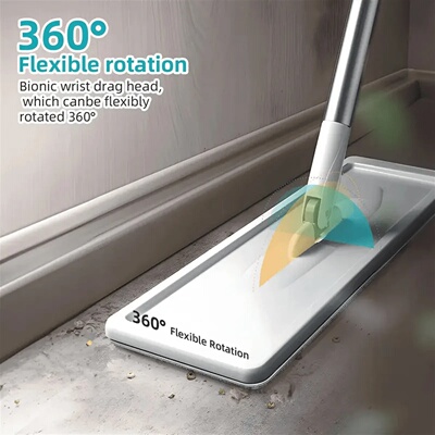 Adjustable Household Cleaning Mop with Wringer Set,Hands-Fr