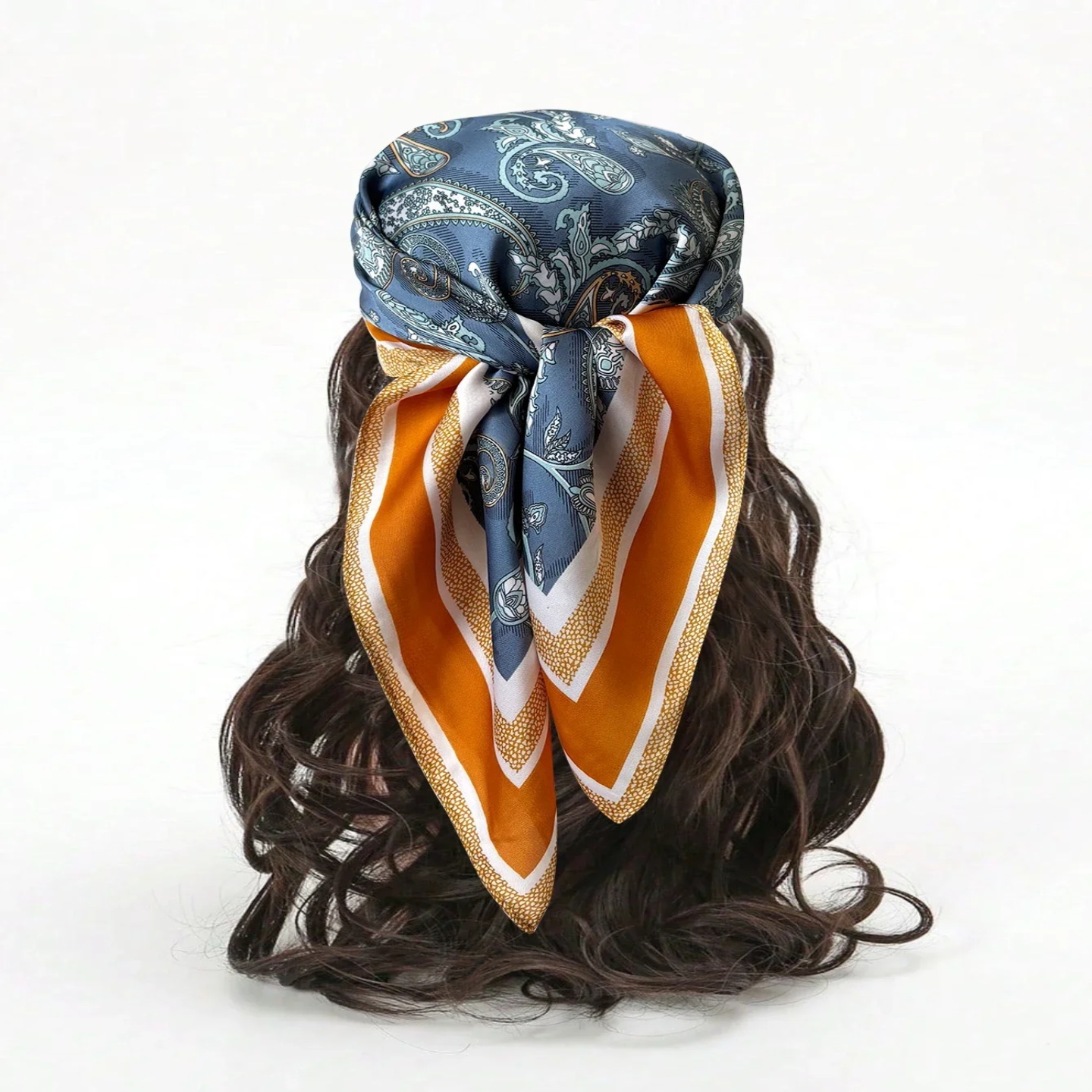 Luxury Print imitation Silk Square Scarf Women Spring Neck