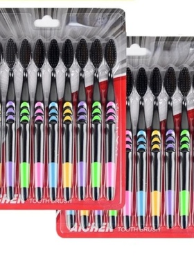 10PCS Toothbrush Natural Bamboo Toothbrushes Set Soft Brist