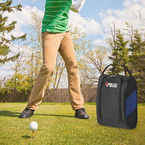 New Portable Mini Golf Shoe Bag Nylon Shoe Carrier Bags Zip