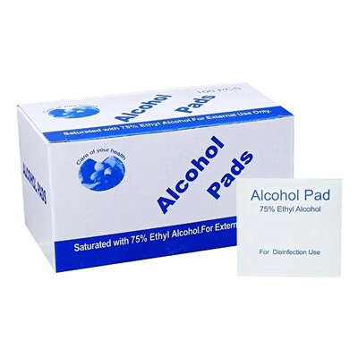50/100 Pcs Disposable 75% Alcohol Cotton Pads Cleaning Wet
