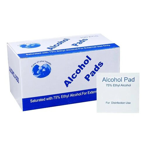 50/100 Pcs Disposable 75% Alcohol Cotton Pads Cleaning Wet
