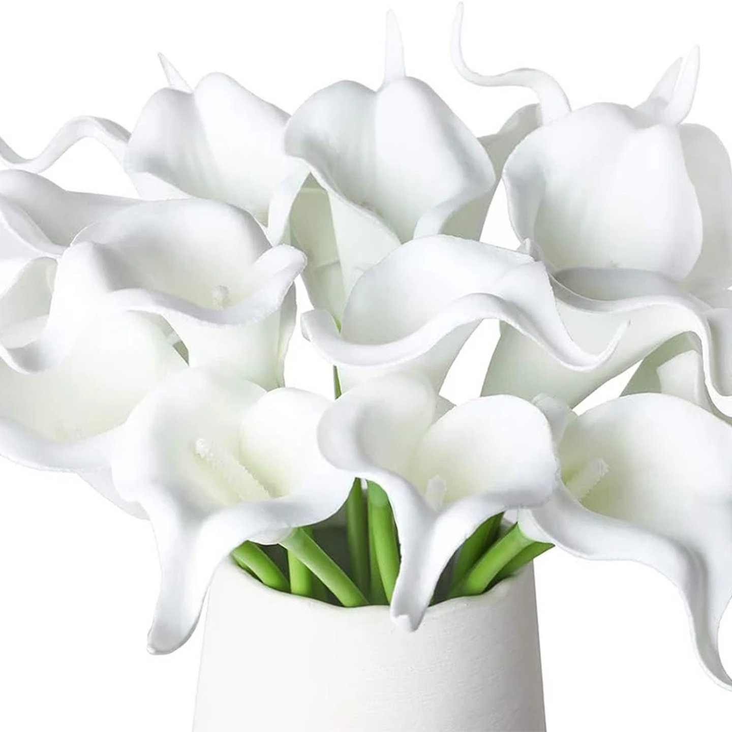 2/5Pieces RealTouch Calla LilyArtificial Flower WhiteWedding