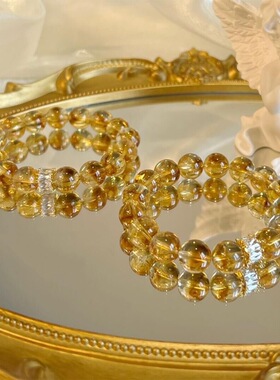 Wealth Lucky NaturalCitrine Yellow Crystal Bracelet forWomen
