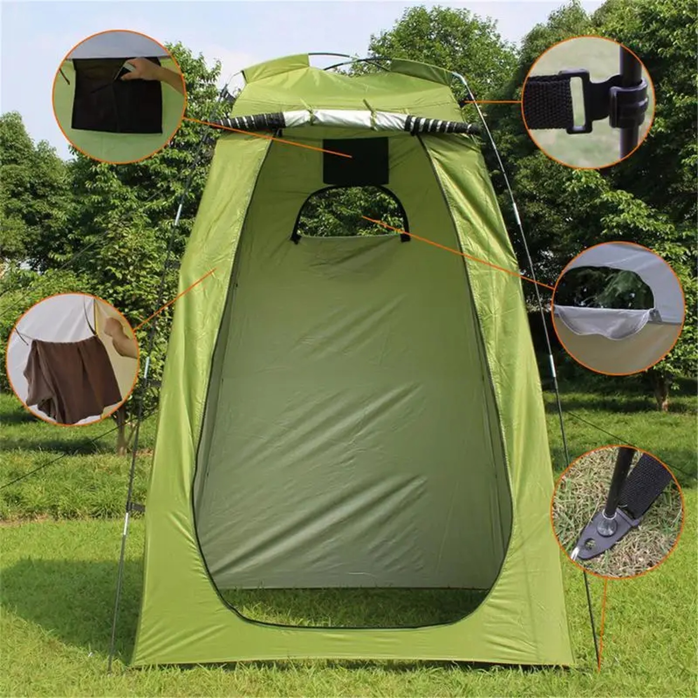 Outdoor Shower Bathing Tent Quick Opening Camping Beach Pri