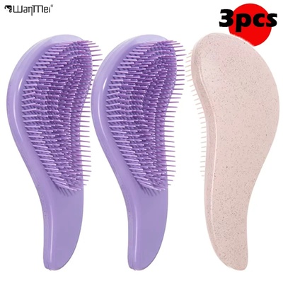 1/3pcs Magic Detangling Hairbrush Wheat Straw Scalp Massage
