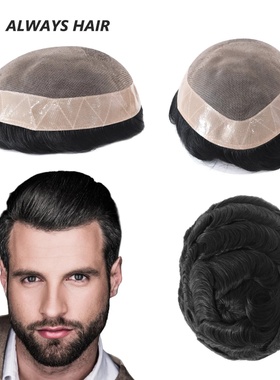 Toupee 5 Inches Indian Hair Men Capillary Prosthesis 120%