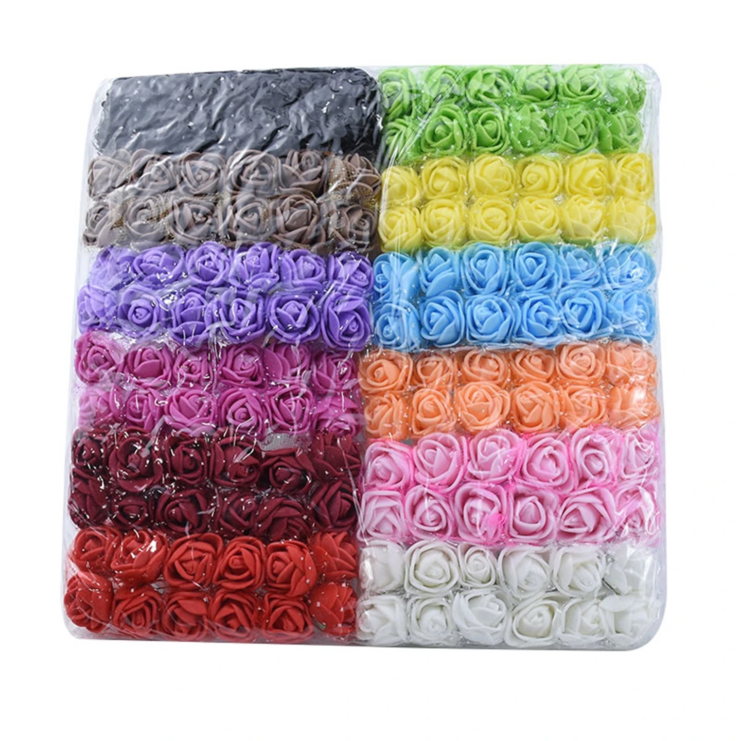 144pcs Artificial Flower foam yarn RoseOutdoor UV protection