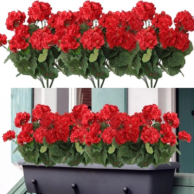1pcs Artificial Plant Silk Begonia Flower Outdoor garden