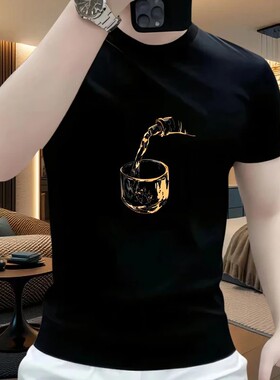 260g Pure Cotton Men's Short Sleeve T-Shirt Summer New Loose
