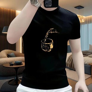 Summer Loose Men Sleeve Short Cotton New 260g Shirt Pure