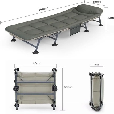 Modern Single Folding Bed Cot Strong Ultralight Metal Frame