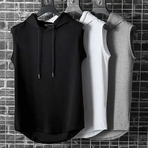 Summer New Sleeveless Tank Top Men's Fashion Casual T-shirt