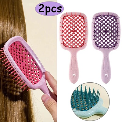 2pcs Professional Comb Detangling Hair Brush Scalp Massage