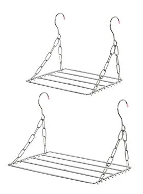 Balcony Folding Shoe Drying Rack Clothes Airer Stainless St