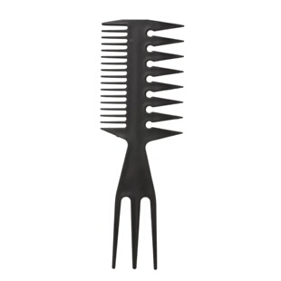 Three in one plastic wide tooth exfoliating comb, anti-stat